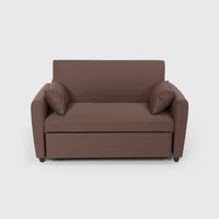 Divano letto 2 posti estraibile design moderno in tessuto Porto Rico - Marrone