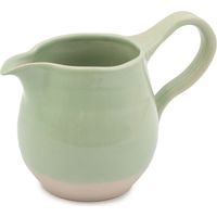 Jamie Oliver Big Love Joy - Jarra de cerámica moteada verde con boquilla pellizcada, asa, esmalte transparente, para salsas y salsas, decoración, lavavajillas, microondas, apta para horno, 650 ml
