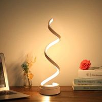 12-W-LED-Spiral-Nachttischlampe (Weiß), warmweißes Licht, augenschonende Helligkeit, LED-Tischlampe/Dekorative Beleuchtung