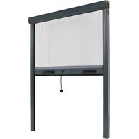 MOUSTIQUAIRE ENROULABLE L 150 X H 230 CM ALU GRIS – RECOUPABLE – POSE FACILE – PROTECTION INSECTES – POUR FENÊTRE