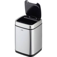 Durable 342023 342023 Bidone della spazzatura 6 Acciaio inox Argento Coperchio apribile One-touch 1 pz.