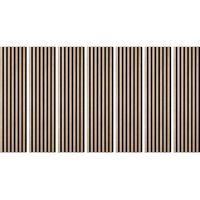 Decoon – Lot de 7 panneaux décoratifs muraux en chêne clair – Tête de lit 160 cm – Dimensions 120x30x1 cm – Facile à poser, sans coupe