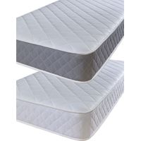 eXtreme comfort ltd The Cooltouch Essential Double Diamond Grey Micro Quilted Spring Mattress , 2ft6 by 5ft9 Shorty Small Single