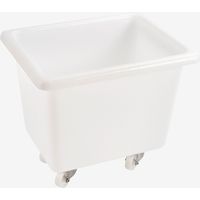Bac grand volume 100 L - 4 roues pivotantes dont 2 avec freins - blanc - Gilac