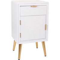 Mesita de madera blanca 39,5x36x70,5