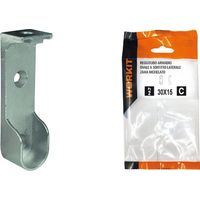 REGGITUBO ARMADIO OVALE A SOFFITTO SELF WORKIT - LATERALE ZAMA NIC TUBO MM 30X15 CF=PZ 2- 3 confezioni