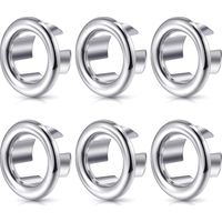 6 Pieces Overflow Ring Waterfalls, Decorative Kitchen Bathroom Bathroom - To Bedroom Round Basin Wash Lid