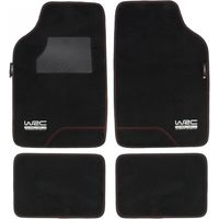 Set completo 4 tappetini per auto in moquette di velluto nero, misura universale