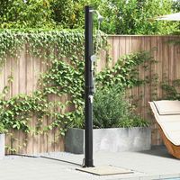 Douche solaire extérieure Noir 217 cm PVC et aluminium vidaXL