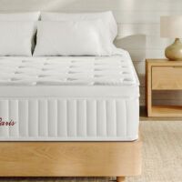 Matelas 140x190 cm INRE, Très Épais de 30 cm, Mousse Mémoire de Forme, Face Hiver Été, Respirant, 7 Zones Ergonomiques, Réversible, Soutien Parfait