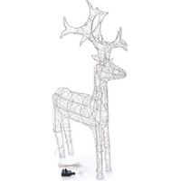 Outdoor Reindeer Christmas Decoration - Warm White - 90cm