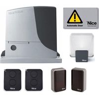Nice – Kit de motorisation de portail – RB600BDKCE – Coulissant jusqu'à 600 kg – 24 V avec technologie bidirectionnelle – Unité de commande intégrée