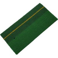 Tapis de swing portable mini, double couleur, gazon synthétique pour golf d'intérieur avec marquages.