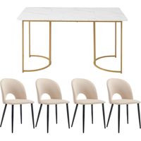 CAIziEnsemble table et chaises de salle à manger avec 4 chaises
