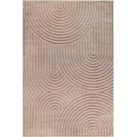 Tapis salon 160 x 235 cm, motif géométrique original, structure en relief pour un confort tactile, idée déco chaleureuse