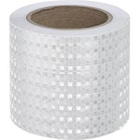 Réfléchissant Blanc, 10 cm x 10 m, Bandes D'avertissement de Sécurité Réfléchissantes, Autocollants Auto-adhésifs pour Voiture, Camion, Moto, Bateau, Vélo, Remorque