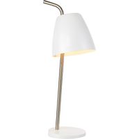 Lampe de table e14 max 40w ip20 blanc et acier - markslojd - spin 42248422 42248422 42248422 42248422
