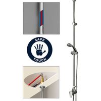 Bristan Jute Thermostatic Twinline Ceiling Fed Mini Mixer Shower - Cool Touch