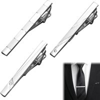 Pince à Cravate,Pince à Cravate pour Homme,Pince à Cravate en Métal,Pinces à Cravate Slim,Epingle Pinces a Cravate,Pince à Cravate pour Chemise Homme,Pince à Cravate Classique 3 Pièces