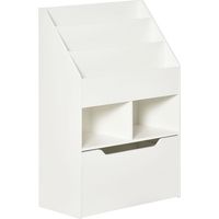 PICCOLA LIBRERIA PER BAMBINI CON RIPIANI E CASSETTO IN MDF. 60X29.9X90CM. BIANCO