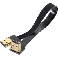 CYFPV FPV HDMI Male to HDMI Male Right Angled 90D HDTV FPC Flat Cable for FPV HDTV Multicopter Aerial Photography (20cm)