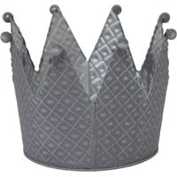 Pflanzgefäß Krone grau, L Zink 14 x 19 x 19 cm grau Blumentopf