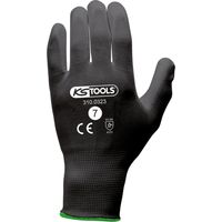 KS Tools - Boîte de 12 paires de gants microfibres noirs, T.7 - 310.0323
