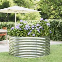 vidaXL Lit surélevé de jardin Argenté Acier galvanisé