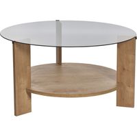 Table basse en bois "Clara" - 75 x 75 x 40 cm - Chêne SaphirFumées