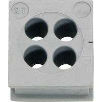 Icotek QT 4/6 Passacavo Ø (max.) 6 mm Gomma Grigio 1 pz.