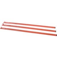 Pieds pour réchaud à gaz – Jeu de 3 pieds en métal rouge – Accessoire pour cuisson paella – Résistant aux températures élevées – La Ideal