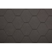 Bitumenschindeln Hexagonal Rock H-BLACK, Schwarz Bitumen-Dacheindeckung