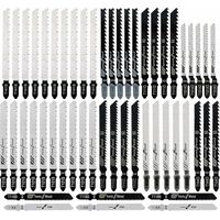52 pièces Lame scie sauteuse,Lame Scie Metaux Lame Scie Sauteuse à Tige en T Pour Le Bois et Le Métal, Accessoires Puzzle.