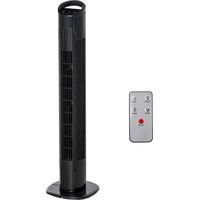 Ventilateur tour oscillant 70° télécommande 5m 3 fonctions 3 vitesses Nero