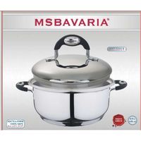 Pentola Casseruola in Acciaio con Coperchio New Bavaria 20 cm