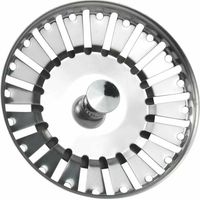 Küchenspülenstöpsel, Küchenspülensieb aus Edelstahl, Korbstöpsel aus Edelstahl, Abflusssieb für Küchenspülenabfluss (Durchmesser: 84 mm)