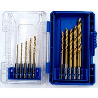 SERIE 10 PUNTE rivestite al TITANIO da 2-10 mm