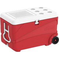 Deluxe Icebox Keep Cold Ghiacciaia Portatile con Ruote Rosso 80L