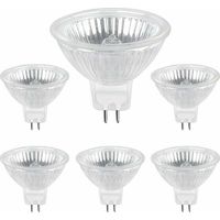 Halogen Bulb Pack of 6 GU5.3 35W 12V, 400lm Warm White 2700K Dimmable, MR16 Halogen Spot Bulb