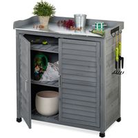 Table de jardin en bois avec rangement