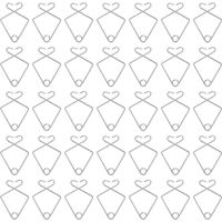 Lot de 50 crochets de plafond en acier pour faux plafonds et dalles de plafond, pour bureau ou maison.-3.00X2.20X0.10CM-Silver