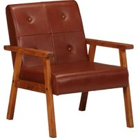 Fauteuil en cuir marron