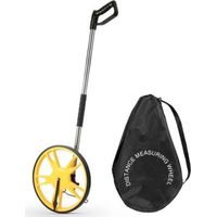 Roue de mesure pliante de précision avec roue de mesure de distance de 99 999,9 m, roue de mesure métrique et ruban à mesurer, étui de transport (pliable)