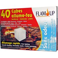 ALLUME TOUT FEU SANS ODEUR 40 CUBES BARBECUE CHEMINÉE FLAM UP SE8240