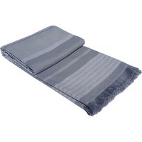 Fouta de plage paréo grise 100 x 180 cm
