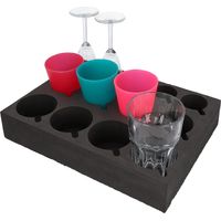 Glas und Tassenhalter