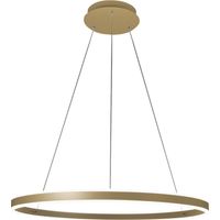 Suspension Led Palau 64W 3000K À Intensité Variable D 80 Cm Or Mat - Lustre En Métal Et Méthacrylate