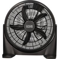 Ventilatore da Pavimento 51 cm Nero Pala 50 cm Base Anti Ribaltamento 3 Velocità