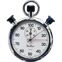 Hanhart Stoppuhr Messber. 1/100 Min. mechanisch verchr. Gehäuse