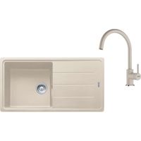 Franke - Set da cucina G280SA, lavello in fragranite BFG 611 e miscelatore FC 6018.082, sahara 114.0700.813